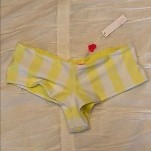 NWT Lolli swum yellow stripe bow bottom